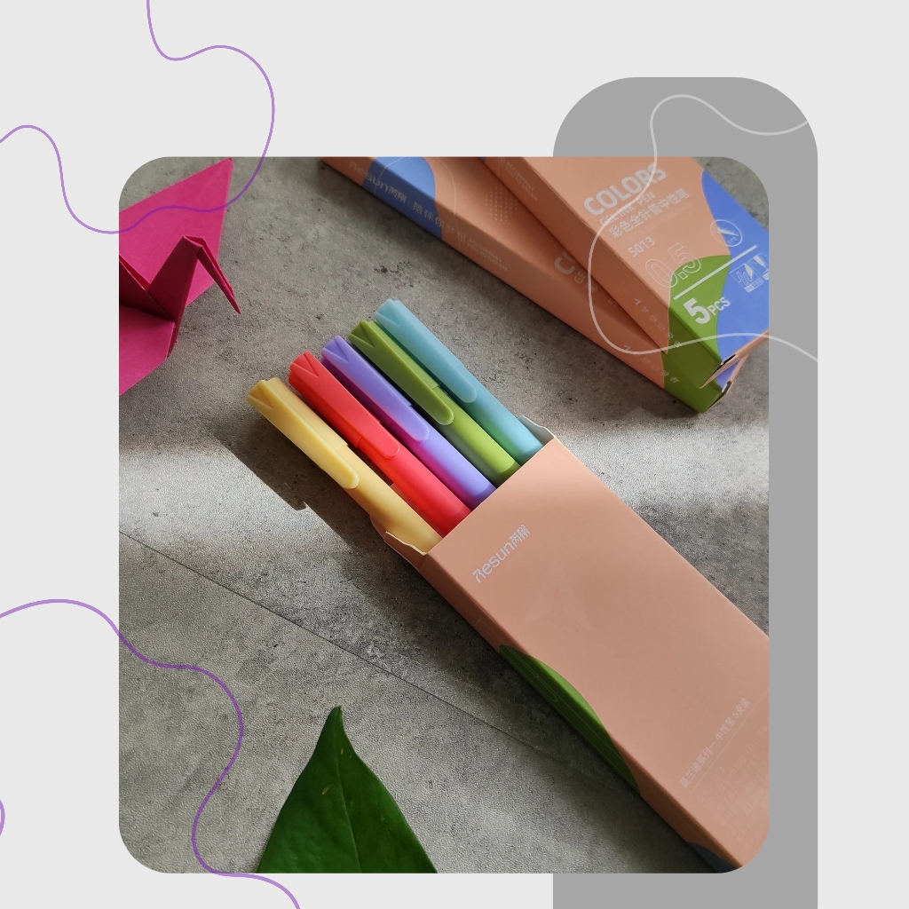 پک روان نویس رنگی 5 عددی