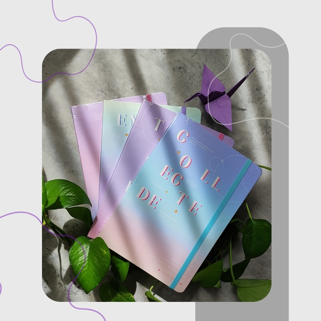 دفتر100 برگ کش دار مینیمال طیف رنگی